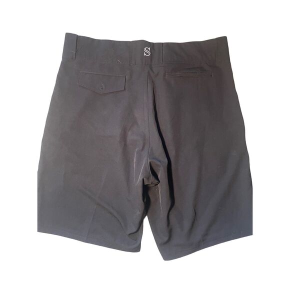 Smitty Solid Black Premium Knit Polyester Spandex Football Referee Shorts 40 - Picture 3 of 5